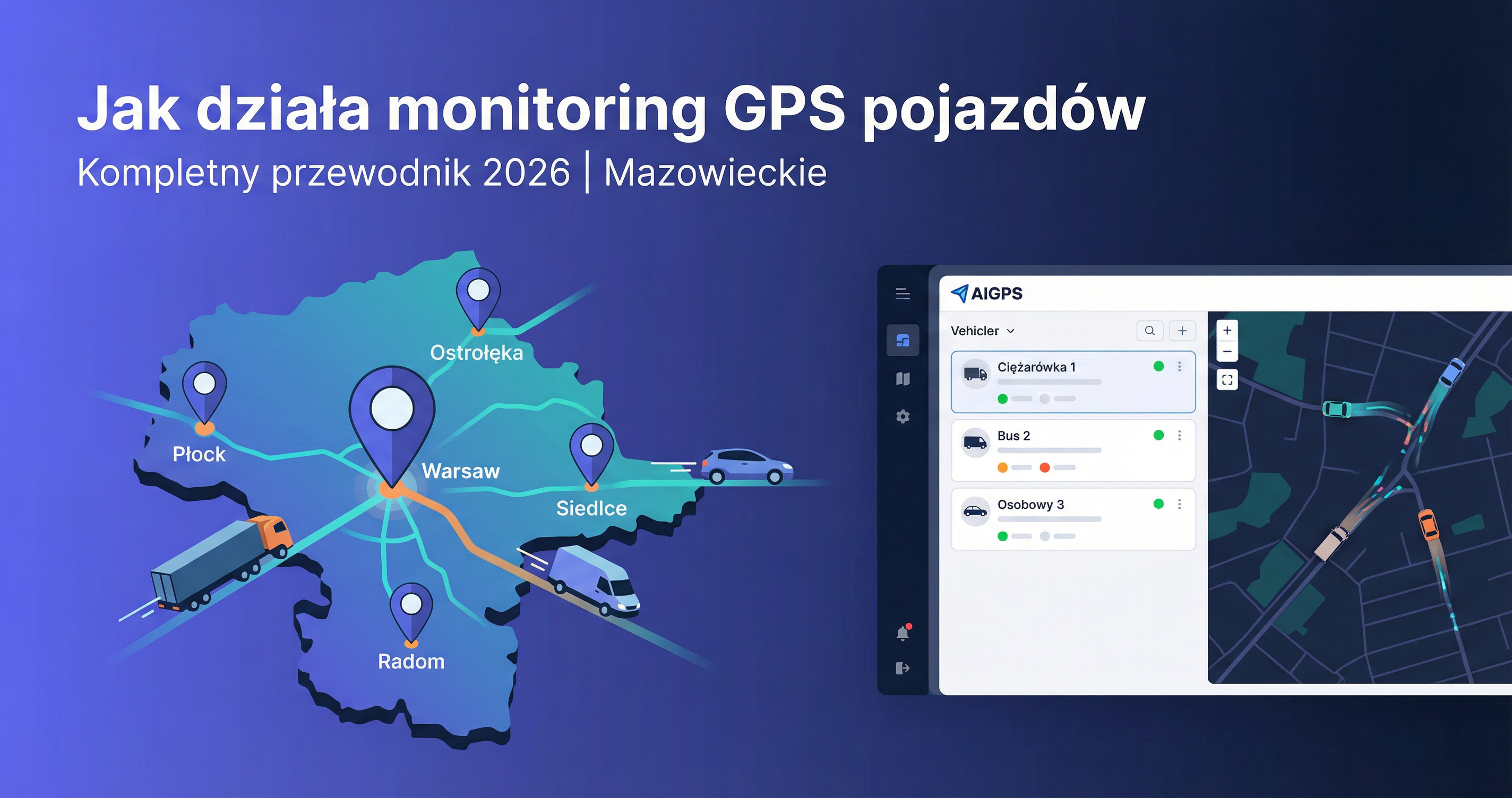 Jak działa monitoring GPS pojazdów w Mazowieckiem – miniatura artykułu